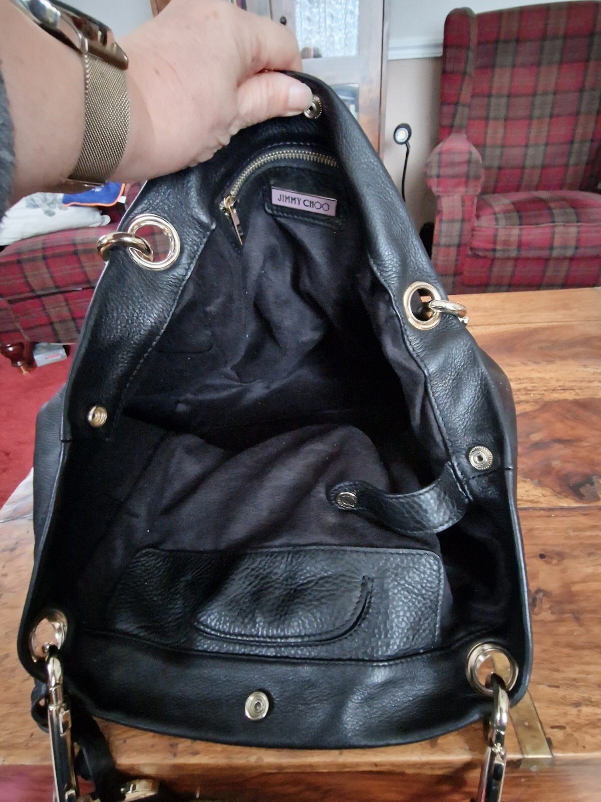 Jimmy Choo Lohla Jayne Black Leather Hobo Bag eBay