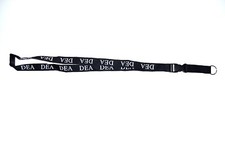 DEA DRUG ENFORCEMENT AGENCY LANYARD ID HOLDER KEY LANYARD FBI CIA ATF DOD BLACK