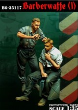 BRAVO 6 35117 WORLD WAR II GERMAN SOLDIERS BARBERWAFFE 1 2 FIGURES PHOTOETCHED