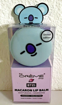 BT21 Lip Balm Creme Shop BTS KOYA RM Blue Koala Macaron Acai Limited Ed KPop