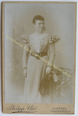 orig. KAB photo Uhl Giessen around 1890 children lady woman