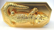 AVIGNON Mod Depose Spain Black Leather Alligator Belt XXL