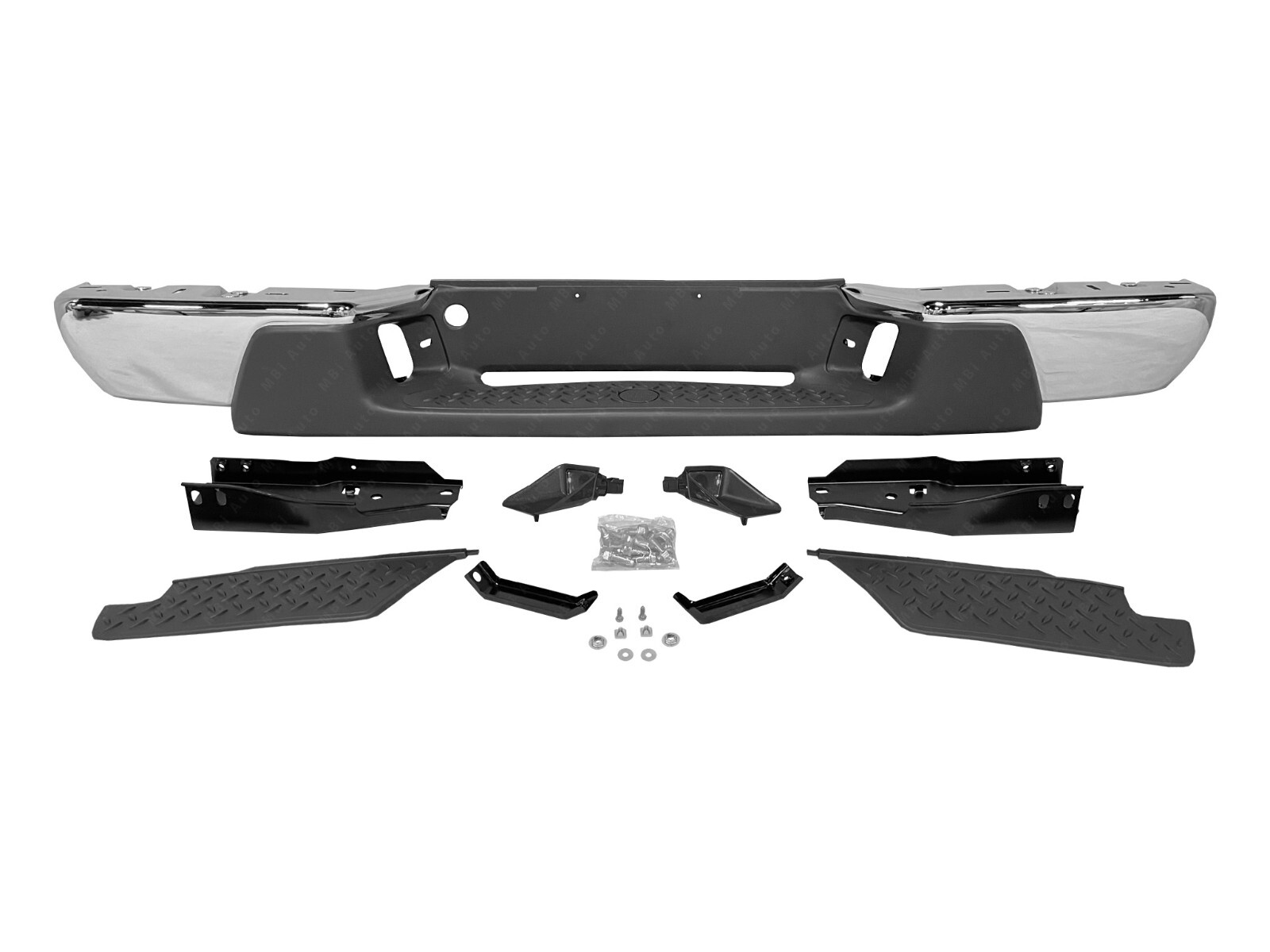 Complete Chrome Rear Steel Bumper For 20042007 Chevy Colorado GMC