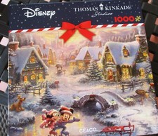 1,000 Piece Disney/ Puzzle "Mickey  Minnie Sweetheart Holiday" Ceaco 26.6"x 19"