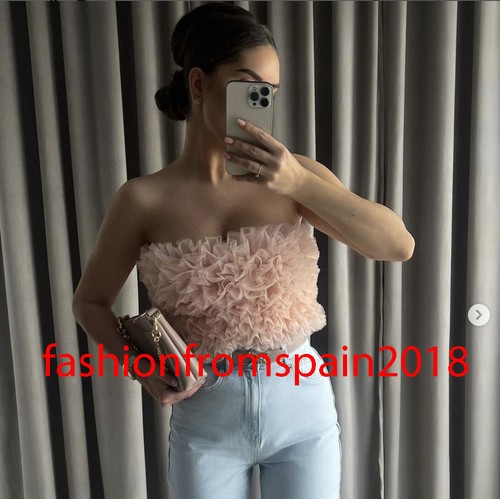 ZARA NEW WOMAN OFF-SHOULDER CROP KNIT 