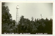 c1940s Mt. Wilson California 150ft And 70ft Sun Telescope Real Photo