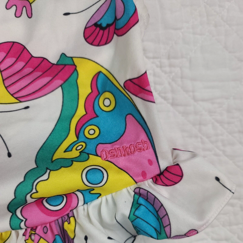 VTG OshKosh Girls Baby One Piece Swimsuit Size 4 Made in USA Butterflies - Picture 3 of 8