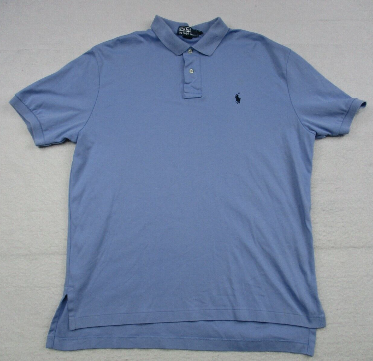 Polo Ralph Lauren camicia grande uomo polo blu manica corta pony