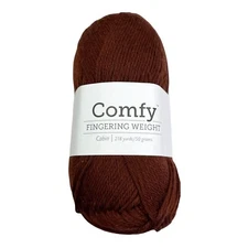 Knit Picks Comfy Fingering Yarn Cabin Brown 218 yds