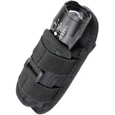 360° Rotatable Nylon LED Flashlight Pouch Torch Holster Holder Belt Case Black