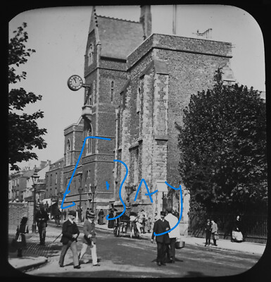 Photo DOVER KENT THE TOWN HALL C1905 EDWARDIAN Magic Lantern Slide ENGLAND