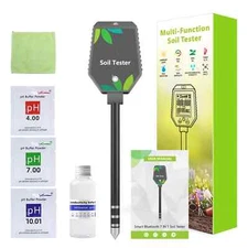 Professional Soil PH Meter 8 in 1 Soil PH EC Fertility Salt Tester Monitor Smart