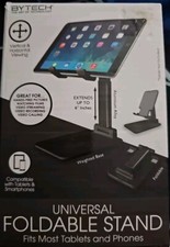 ByTech- Universal Foldable Stand fits most Tablets and Phones - extends up to 6"