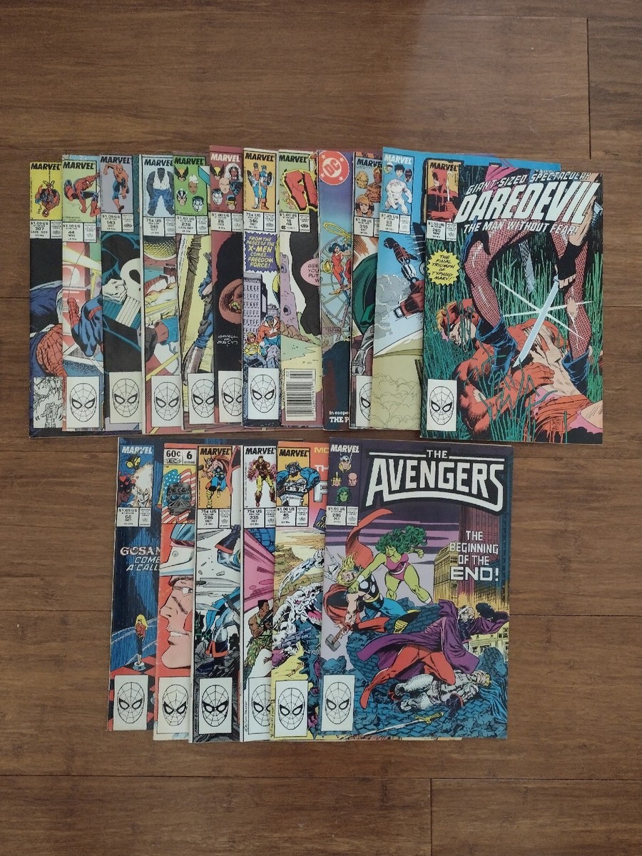 Marvel Lot Of 17 Comics Spiderman, X-Men, Daredevil, Alpha Fight