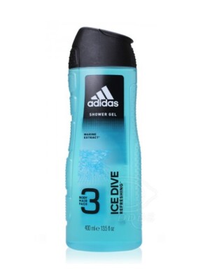 Adidas Ice Dive Marine Extract in Body Hair Face Wash oz 400ml 