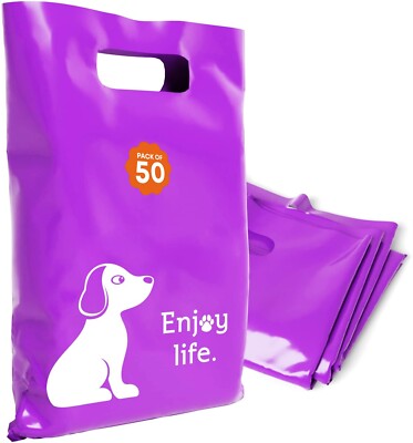 OPTIPAK 20x22 Plastic Bags   50 Pack with Die-Cut Handles for Retail & Party
