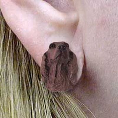 Irish Setter Tiny One Dog Head Post Earrings Jewelry
