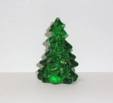 Mosser Glass EMERALD GREEN 2.75" CHRISTMAS TREE Figurine HOLIDAY DECORATION