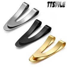 High Quality TTstyle 316L Triangle Stainless Steel Money Clip Choose Colour