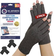Dr. Arthritis Doctor Developed Arthritis Gloves Compression Fingerless 2 Pairs M