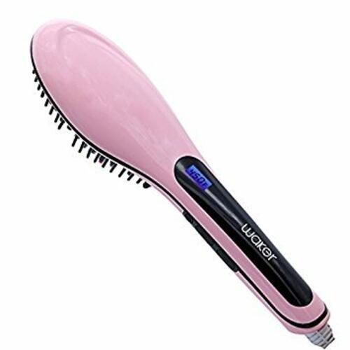 Waker Professional Hair Straightener Brush Ceramic Heating Straightening brush.