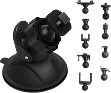 TiToeKi Dash Cam Suction Mount with 15 Swivel Ball Adapters Compatible Black