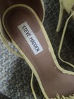 STEVE MADDEN SASSEY 10 LEATHER YELLOW TIE UP ANKLE HEELS — photo 10