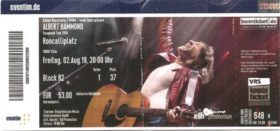 Albert Hammond  In Concert 2019 Köln  Ticket / Konzertkarte / Eintrittskarte