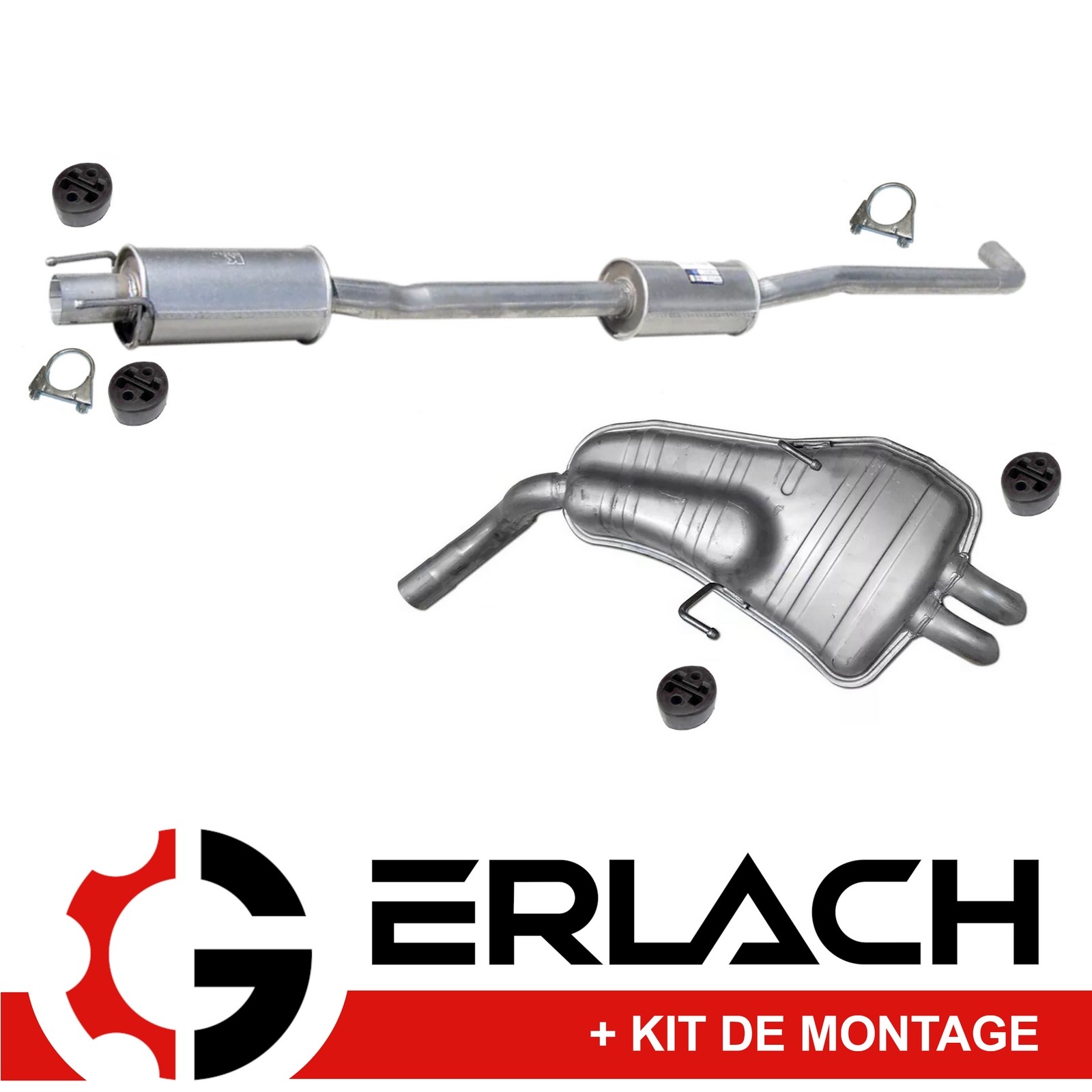 Silencieux Rover 75 1.8 Turbo en acier aluminisé anti-corrosion