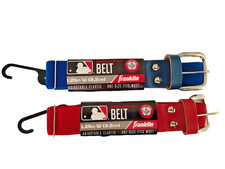 2 męskie czerwone niebieskie baseballowe paski 1,25" sportowe 22"-42" jeden rozmiar 