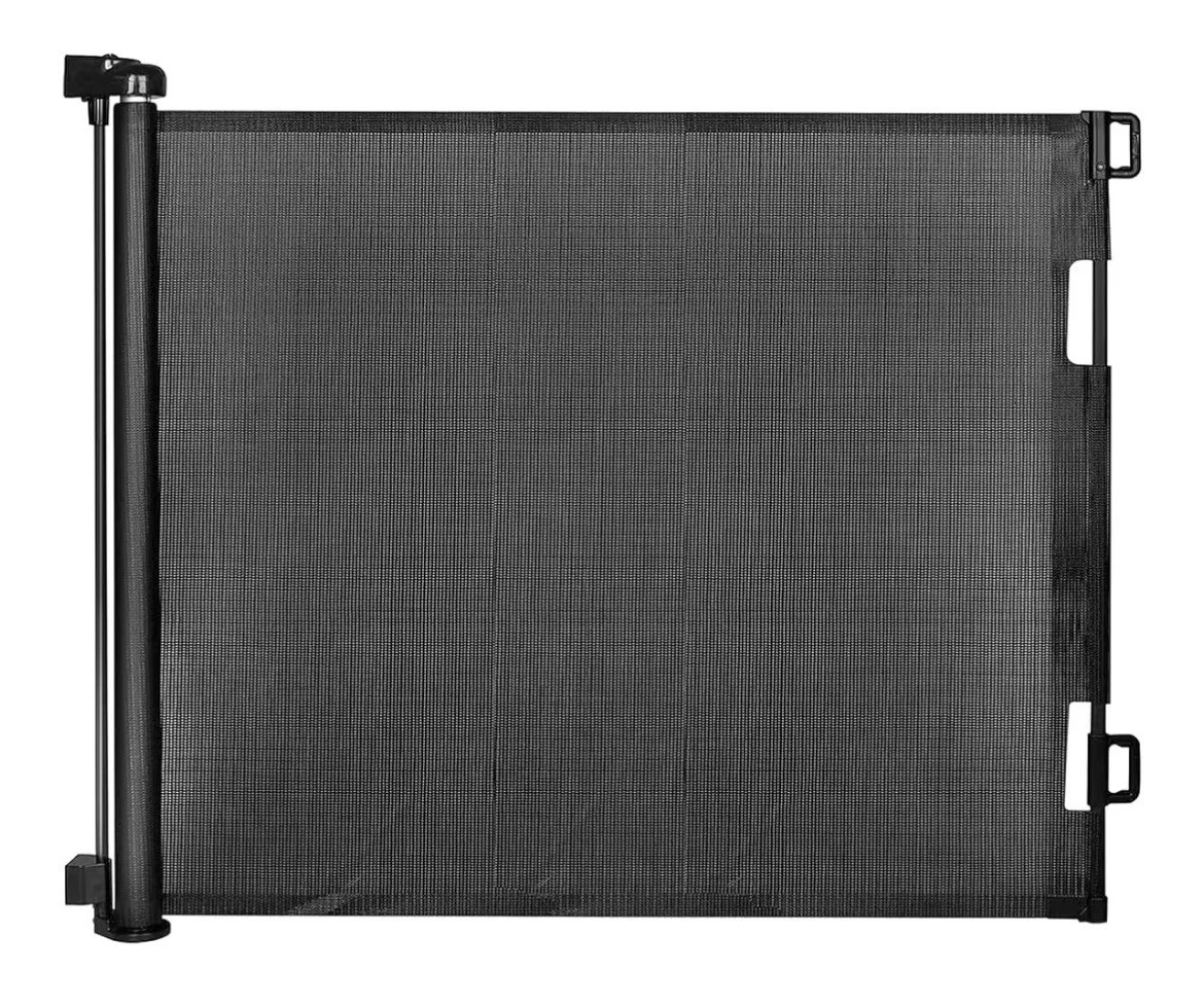 Black Retractable Baby Child Pet Safety Gate 33” Tall & Extends to 55” Wide