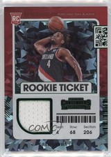 2021-22 Panini Contenders Rookie Ticket Swatches Green Ice Greg Brown III 0jq7