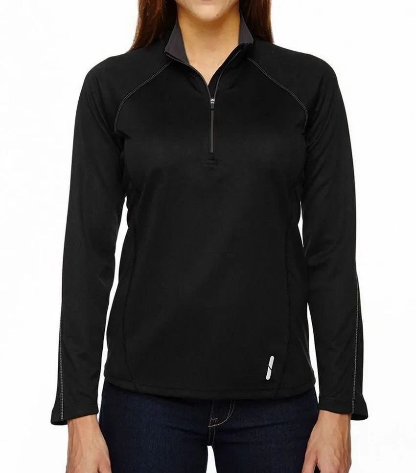 North End Women's Radar 1/2 Zip Performance Top #78187 - Black/Carbon - XL