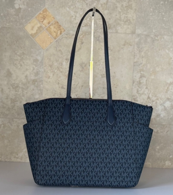 Michael Kors Marilyn Medium Top Zip Shoulder Tote Bag MK Admiral