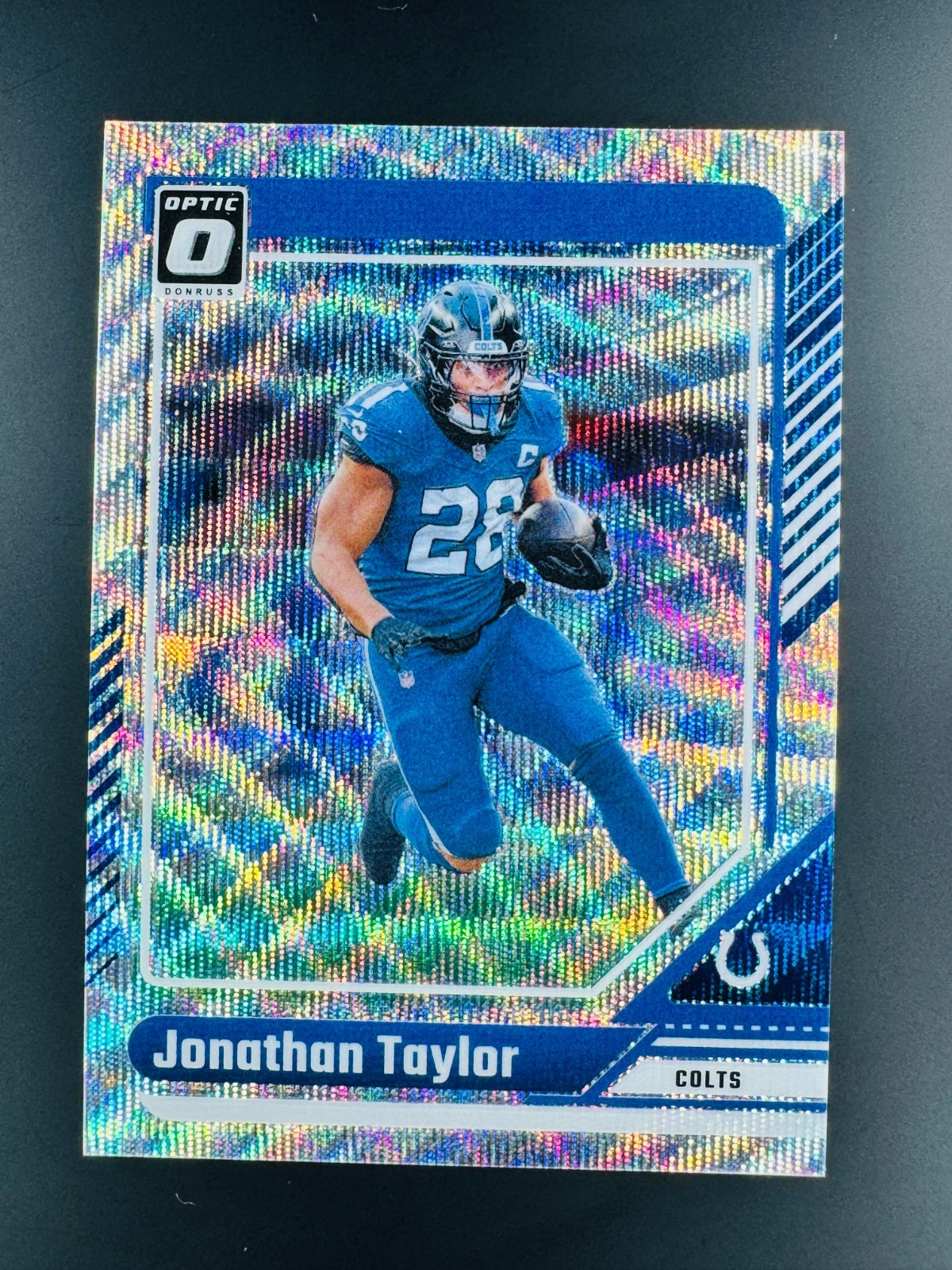 JONATHAN TAYLOR 2024 Donruss Optic #83 WAVE PRIZM /300 Indianapolis Colts