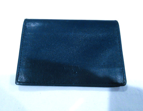 Exeter navy blue leather card wallet