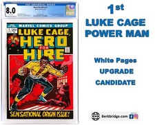 Hero For Hire 1 CGC 8.0 WHITE PAGES 1972 Marvel 1st App Luke Cage Nice as our 9
