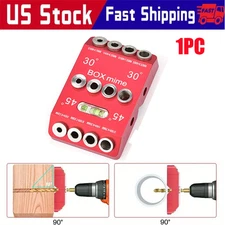 1X Portable Drill Guide Jig - Angles: 30° 45° 90° 4 Sizes for Precision Drilling