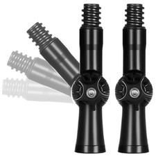 2 Pcs Rotatable Angle Adaptor Extension Pole Attachments Threaded Extension
