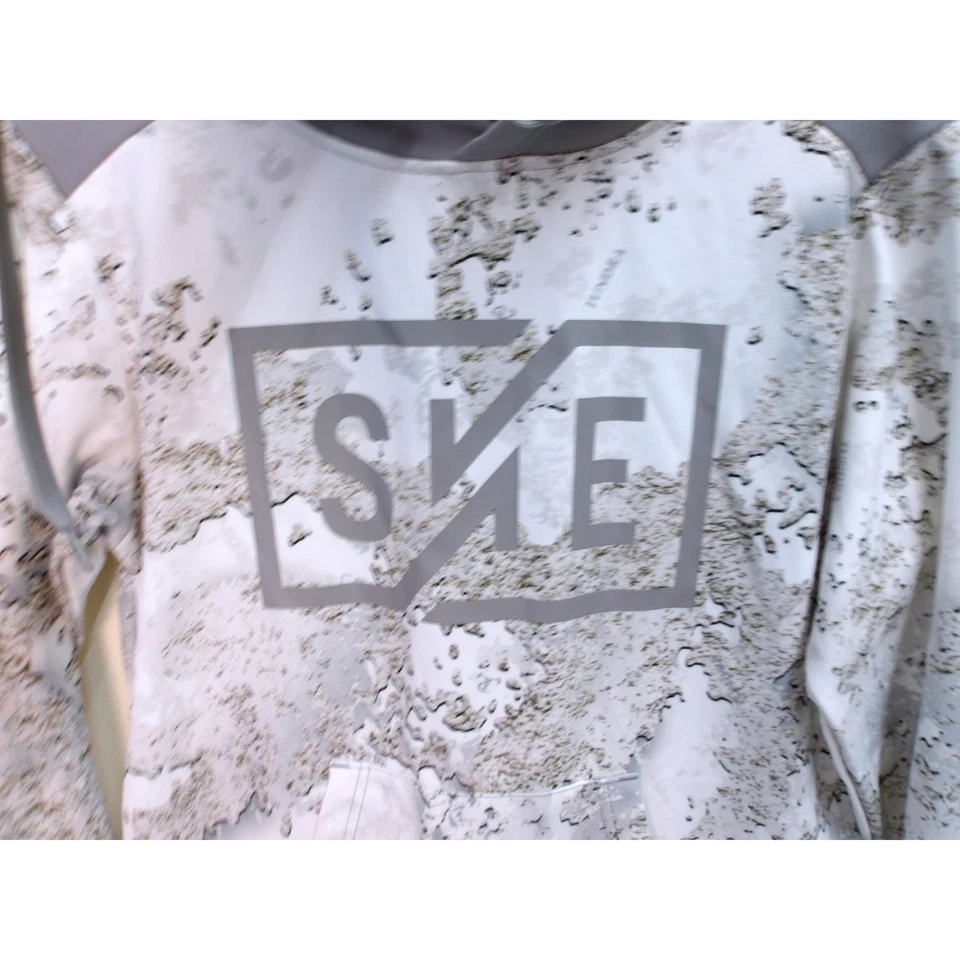 SNE Realtree Fishing Hoodie White Gray Camo Outdoor Hunting Pullover M /#8058 - Image 3 of 4