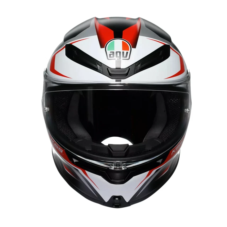 Casco Agv K6 S Karve Matt Black White Red Talla XL 61 62 Integral De Moto Helmet - Imagen 4 de 4