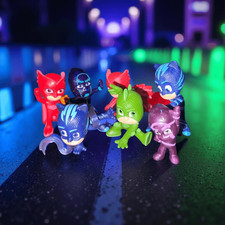 Lot 7 PJ Mask Figures 7 Gekko, Night Ninja, Ninjalino, Owlette, Catboy B16