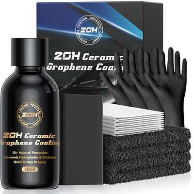 20H Professional Graphene Ceramic Coating for Cars (70ml) - 10+ Years Protect...