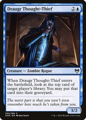 [MTG] Draugr Thought-Thief (Foil) (055) (KHM) LP-HP