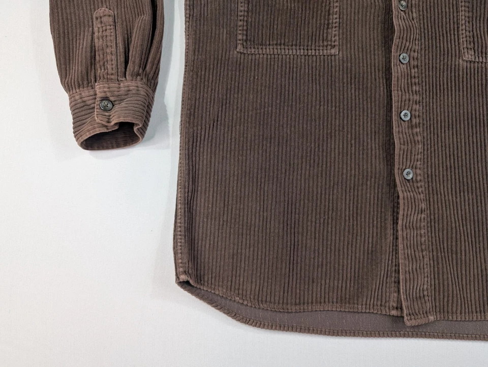 Vintage Nordstrom Pure Stuff Shirt Jac Adult Large Brown Whale Cord Button Up - Image 4 of 4
