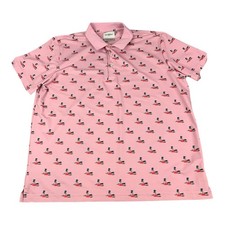 Goodfellow  Co Polo Shirt, PINK ISLAND, Wrinkle Resistant, Men  s Size XXL