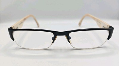 Dolce & Gabbana Black Metal Rectangular Half Rim Glasses Fames Only
