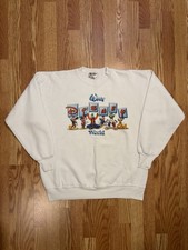 Vintage 90s Walt Disney World Sweatshirt XL Character Signatures