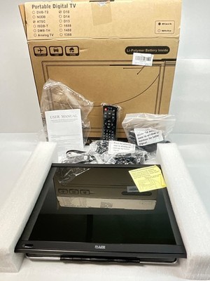 RYWOB D-16 15.6'' Portable TV + Antenna, Rechargeable w/HDMI/USB/SD Input RCA Out