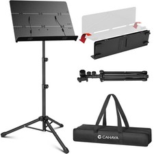 Foldable Portable Music Stand with Carrying Bag - Adjustable Height, Tri-fold De